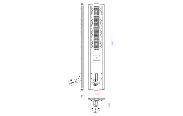 Solar Led Street Light 100W